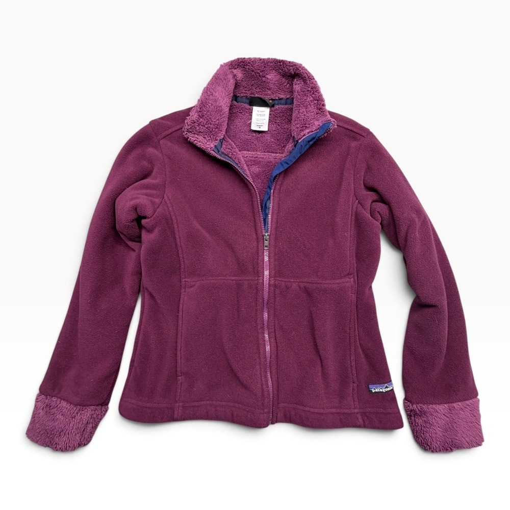 Patagonia Synchilla Full Zip Fleece Jacket Plum Purple Women Medium 11073F4 USA